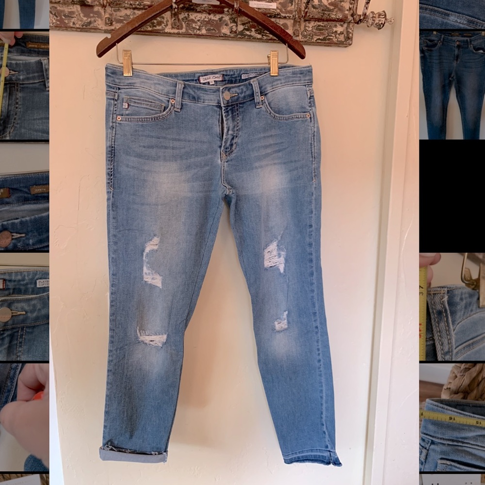 Dear John sz30 Playback Cuffed, Cropped Straight Leg Jeans